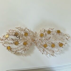 Bridal gold and crystal headpeice